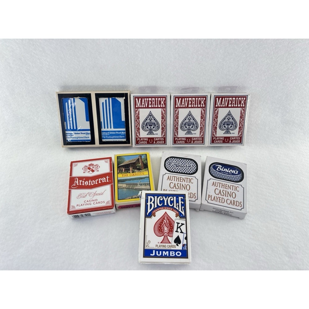 Vintage & Modern Playing Cards Lot – Casino, Bicycle, Maverick – Complete Sets